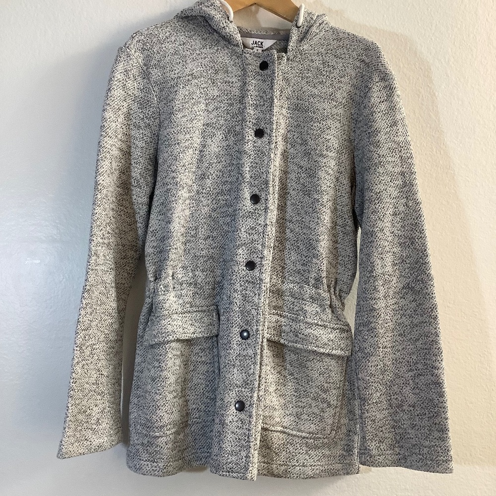 New Jack by BB Dakota Ivory Hoodie Jacket Size USA S EUR 34-36